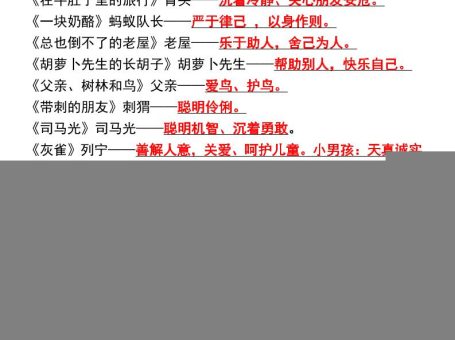 三年级上册语文期中高频必考知识点