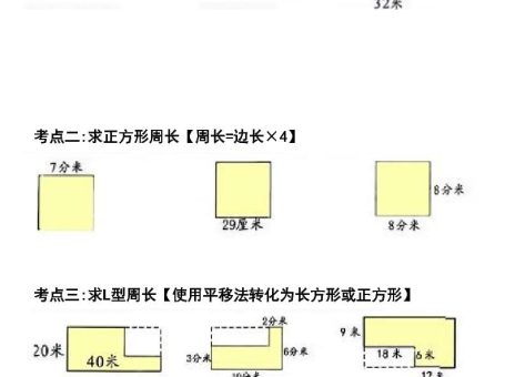 三年级上册数学期末必考求图形周长专项训练
