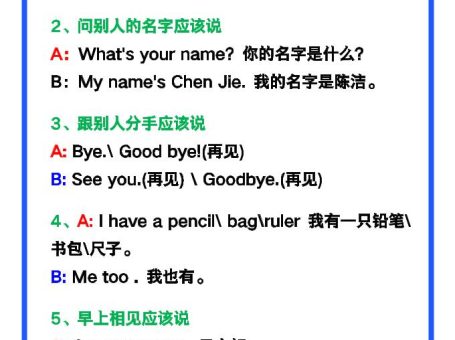 【2025秋新版】六年级英语上册《常用对话语句》