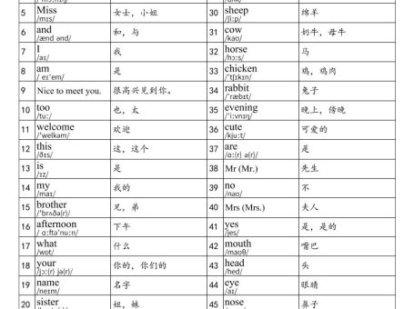 2025秋三上英语科普版单词表