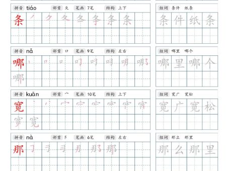 25新二上语文写字表练字贴(250字)42页