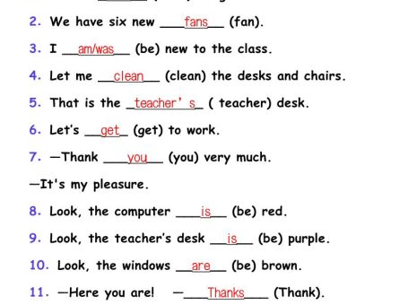 【2025秋新版】四年级上册英语用单词适当形式填空44题