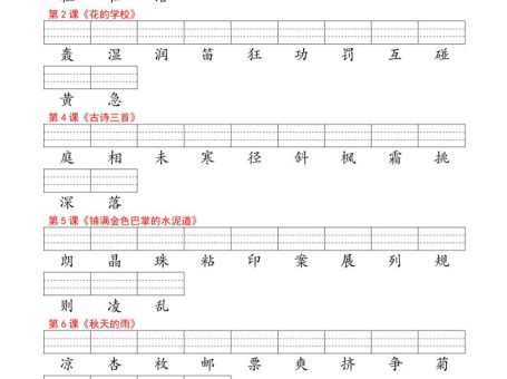 25新三上语文生字词语注音专项练习(写字表识字表词语表三表)12页