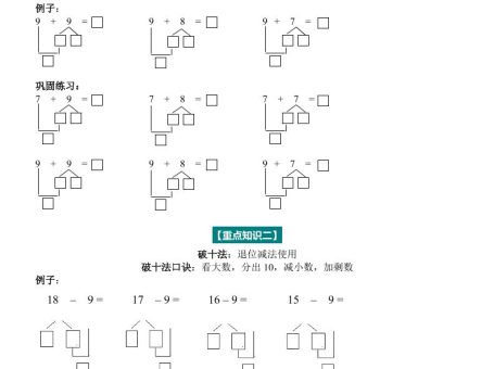 【2025秋新版】一年级数学“凑十法”与“破十法”练习题-一上数学