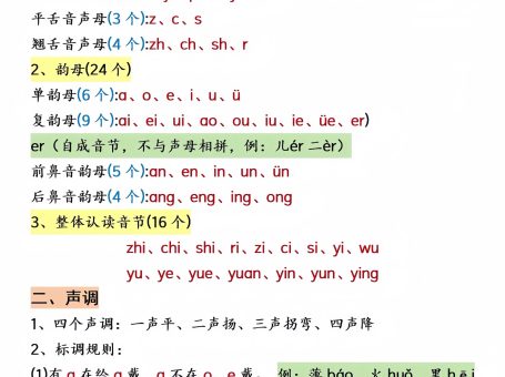 幼小衔接语文拼音知识点集锦