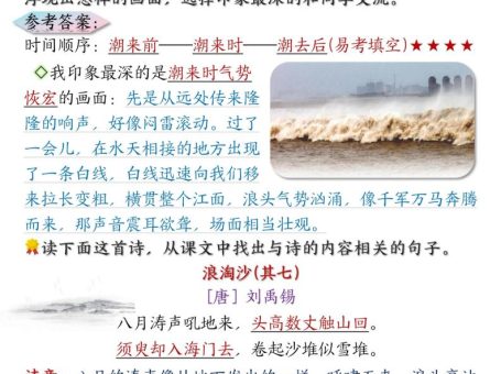 四上语文课后练习题参考答案31页
