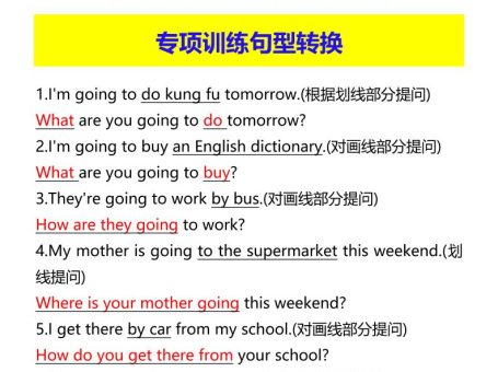 【2025秋新版】六年级上册英语专项训练句型转换