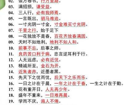 小升初语文暑假衔接之名言警句50句-小升初语文