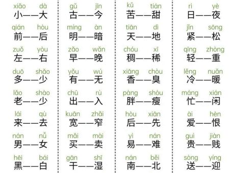 幼小衔接必备反义词大全从字到成语,轻松攻克词汇难关(11页)
