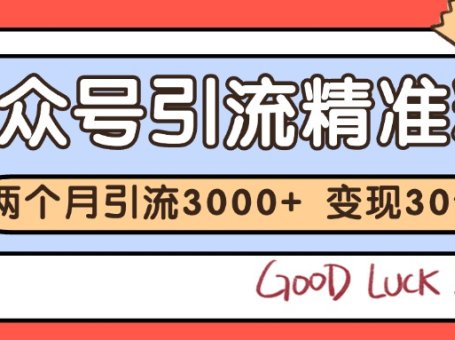 公众号私域获客，软文引流个人IP打造日引30+，快速沉淀起自己的私域流量池