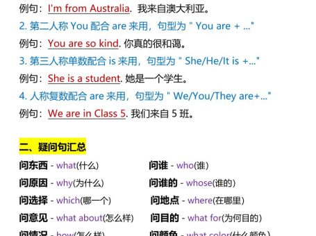 【2025秋新版】四年级上册•英语重点语法总结