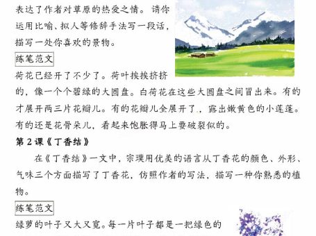 六上语文课后小练笔6页