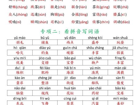 三年级语文上册暑假预习十三大专项