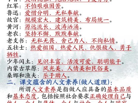 六上语文课内必背知识点汇总(共14页)