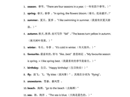 2025秋外研英语四上课堂笔记Unit_4