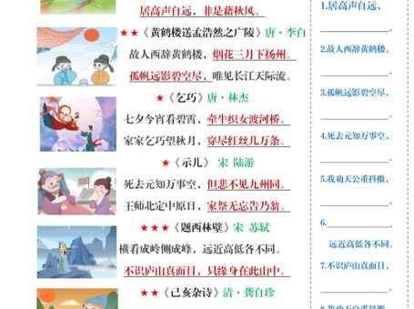 五年级语文暑假必背知识点梳理(高频考点归纳)5页-五上语文