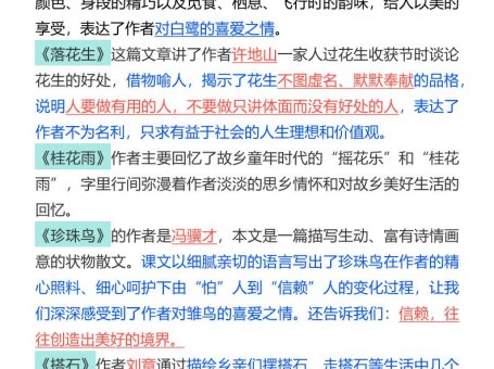 【2025秋新版】五年级上册语文1-8单元知识点总结