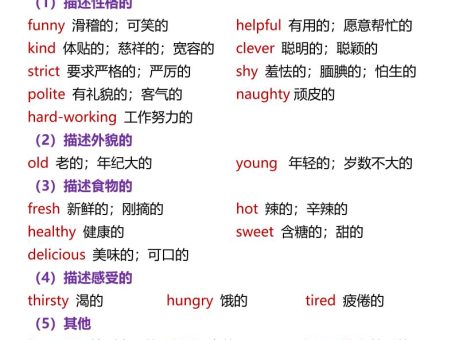 【2025秋新版】五年级上册英语单词分类汇总表