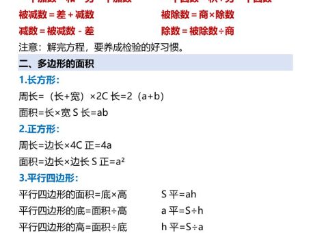 【2025秋新版】五年级数学必备五大重要考点归纳-五上数学
