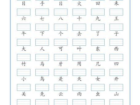 25秋一上语文写字表注音练习2页