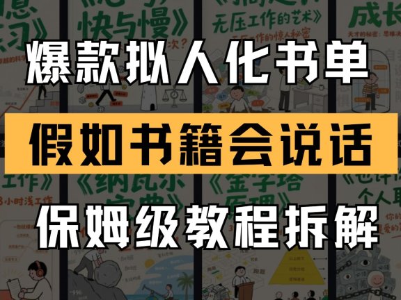 最新爆款拟人化书单玩法 假如书籍会说话 保姆级教程