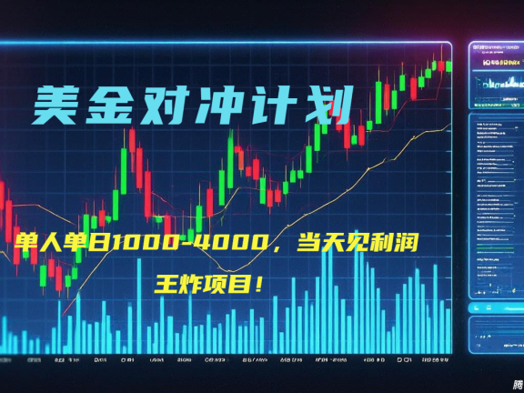 2025年最暴力项目“美金先登计划”最新最强对冲战法，每日实际收益1K-4K